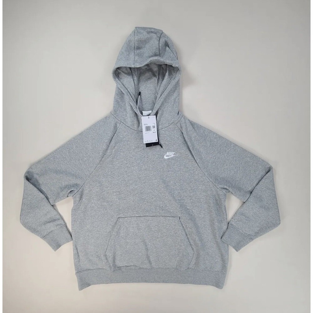 Nike Womens Sweater Adult Plus Size 1X Gray Fleece Pullover Training Comfort New